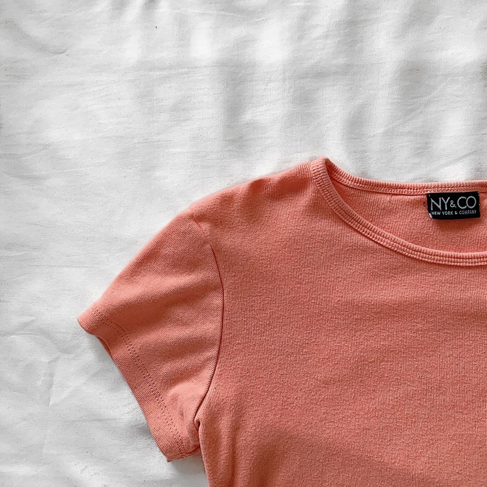 salmon crop top